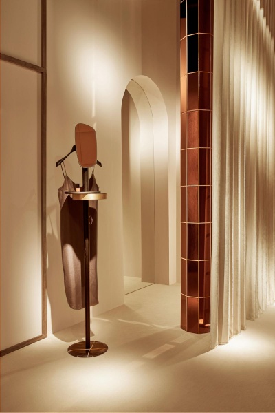 Вешалка напольная с зеркалом Momentos W орех / мрамор Emperador от интернет-магазина IDODOM.RU