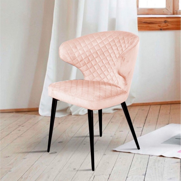 Стул Richard ромб, бархат светло-бежевый 2 от интернет-магазина IDODOM.RU