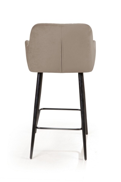 Стул полубарный Robert поворотный 360 градусов, бархат пепельно-бежевый 25 от интернет-магазина IDODOM.RU