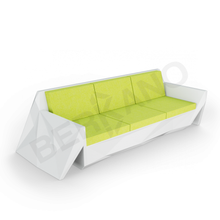 Диван Quaro с подушками Snow White, Green