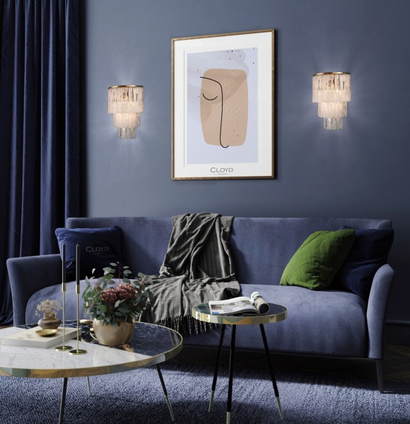 Бра Cloyd NANSEN W3 / выс. 42 см - латунь (арт.20221) от интернет-магазина IDODOM.RU