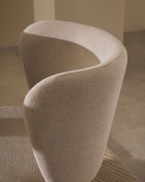 Стул Ciselia из бежевого шенилла и бежевой стали от интернет-магазина IDODOM.RU