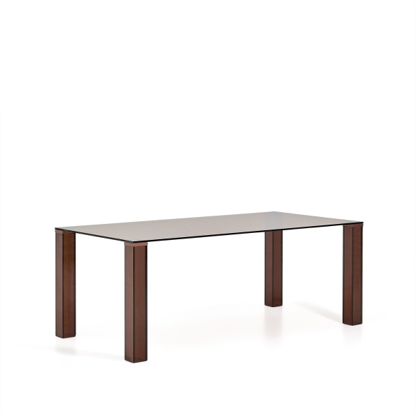 Стол Adularia из коричневого закаленного стекла 200 x 100 см от интернет-магазина IDODOM.RU