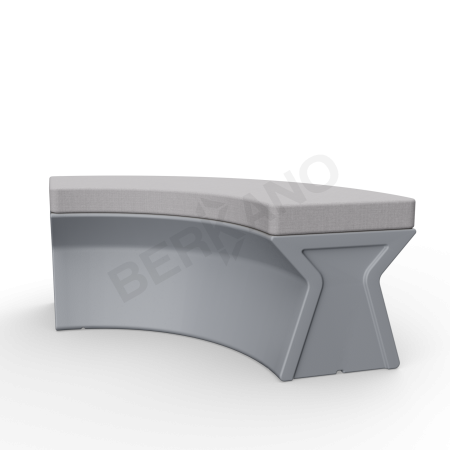 Скамейка X-seat Arc Concrete Gray / Gray