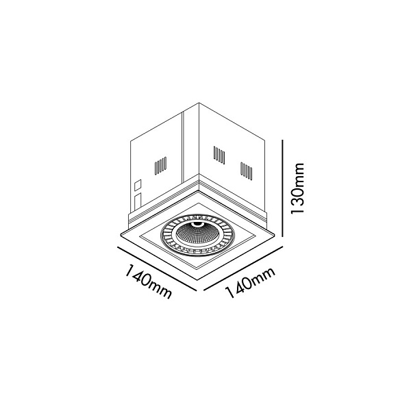 Встраиваемый светильник MINI COLIN-1 черный от интернет-магазина IDODOM.RU