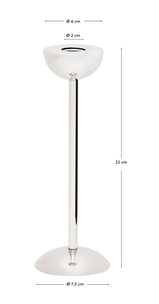 Подсвечник Nirela из нержавеющей стали 22 см от интернет-магазина IDODOM.RU