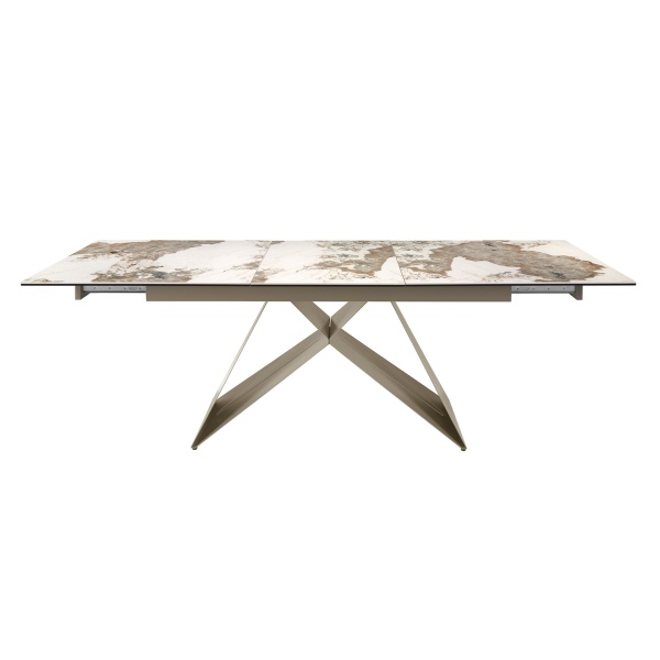 Раздвижной обеденный стол 1114/MC2207DT из мраморной керамики от интернет-магазина IDODOM.RU