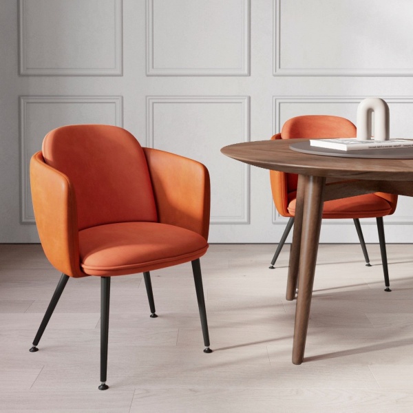 Стул с подлокотниками Phoenix (Феникс), ткань комбинированная с иск кожей от интернет-магазина IDODOM.RU