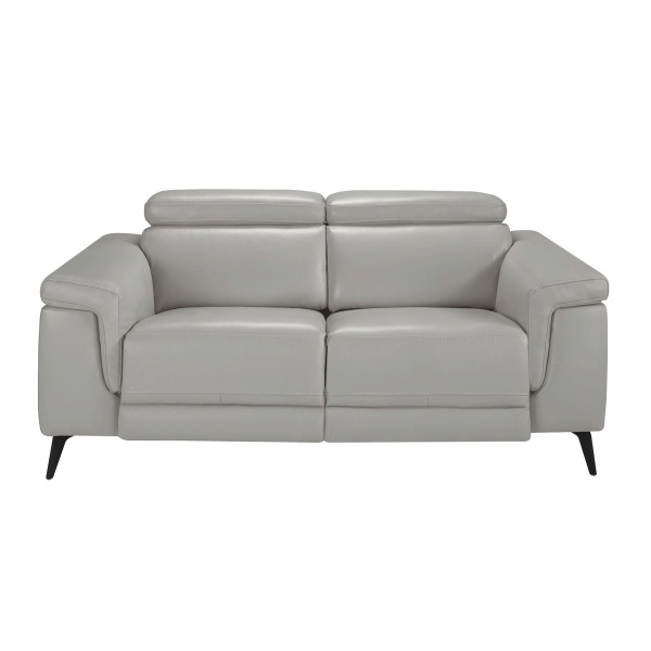 Диван 2-х местный с реклайнером 5319-2P-M5653 /6107 серый кожаный от интернет-магазина IDODOM.RU