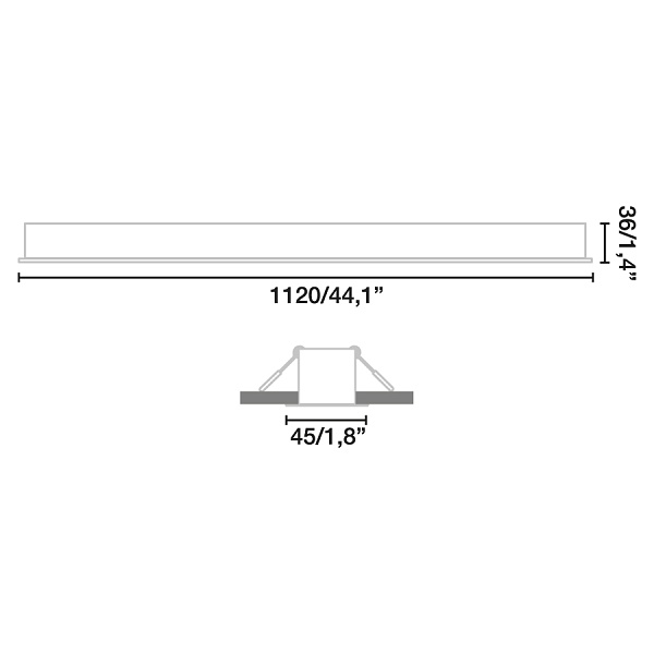 Встраиваемый светильник Via черный 112 см от интернет-магазина IDODOM.RU