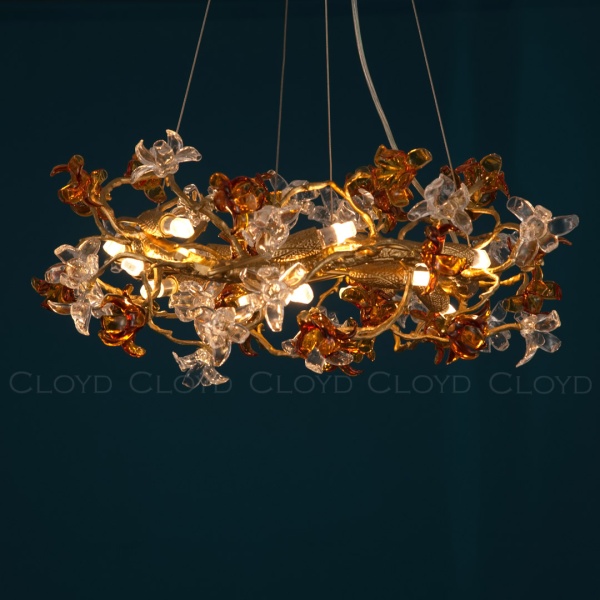 Люстра Cloyd GUATEMALA C14 / Ø60 см - латунь (арт.11215) от интернет-магазина IDODOM.RU