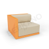 Диван угловой Fame с подушкой Orange, Bone Brown
