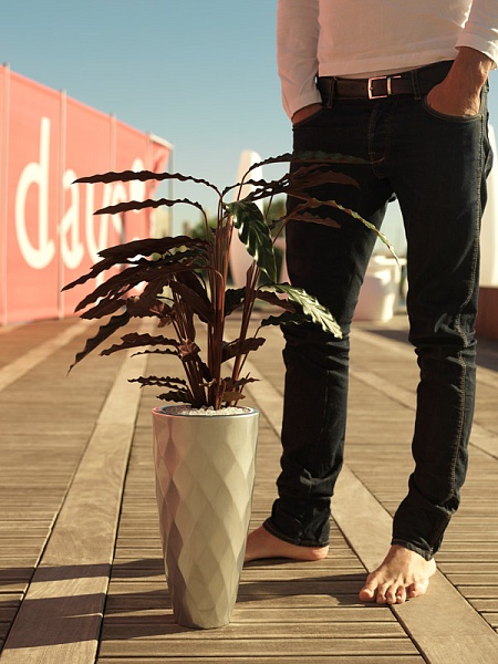 Кашпо Vases Nano матовое оранжевое 28см от интернет-магазина IDODOM.RU