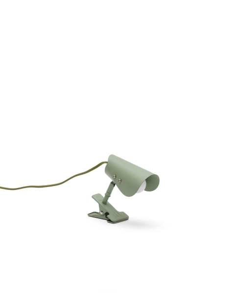 Маленькая настольная лампа Jula с зажимом из зеленого металла от интернет-магазина IDODOM.RU