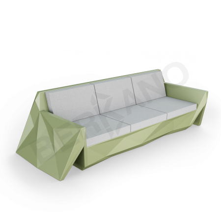 Диван Quaro с подушками Olive green, Gray