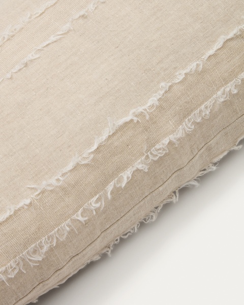 Чехол для подушки Neris из льна бежевого цвета 40 x 60 см от интернет-магазина IDODOM.RU