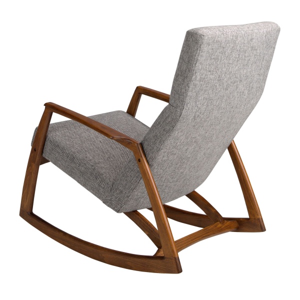 Кресло-качалка 5106/WD972 из серой ткани от интернет-магазина IDODOM.RU