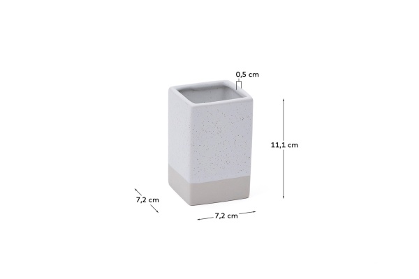 Стакан для зубной щетки Careli керамика бежевого цвета от интернет-магазина IDODOM.RU