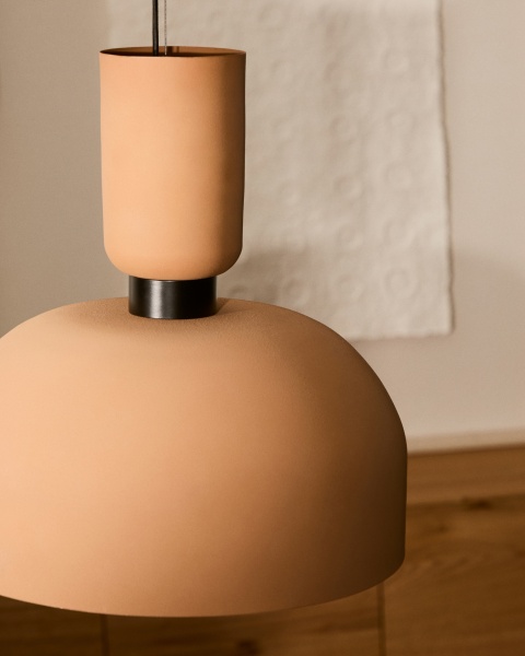 Подвесной светильник Nibla из металла с терракотовым эффектом Ø40см от интернет-магазина IDODOM.RU