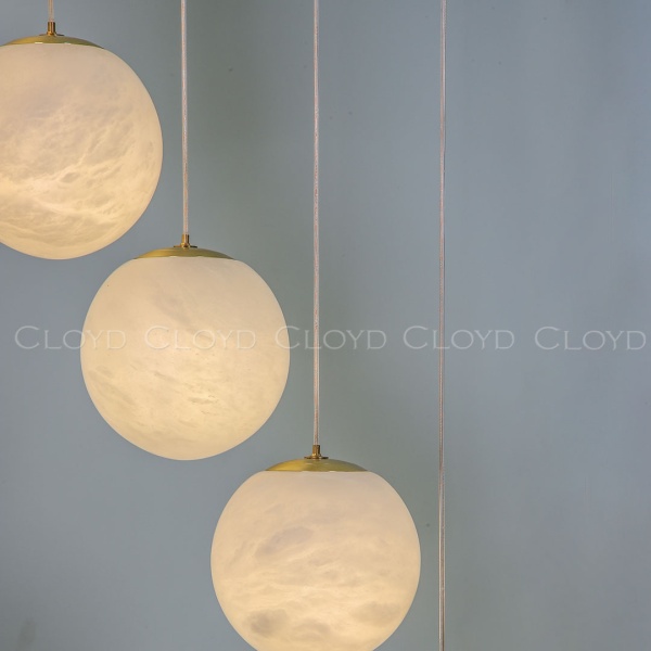 Подвесной светильник Cloyd ORIONIS P1 / выс. 12 см - алебастр - латунь (арт.12353) от интернет-магазина IDODOM.RU