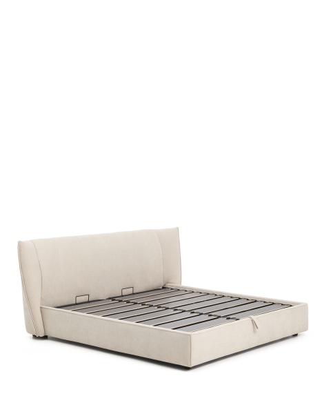 Кровать Arvian бежевого цвета из шенилла с ящиком для хранения 180 х 200 см от интернет-магазина IDODOM.RU