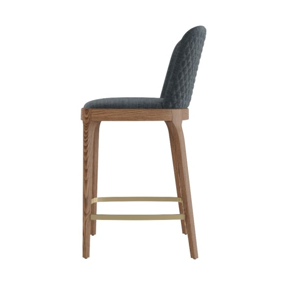 Стул полубарный Magda, массив бук, рогожка черный от интернет-магазина IDODOM.RU