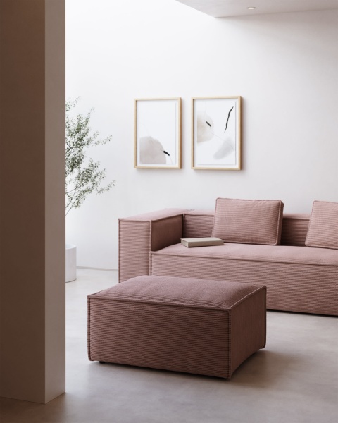 Пуф Blok розовый вельвет от интернет-магазина IDODOM.RU