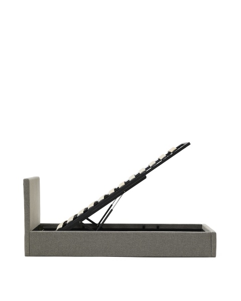 Nahiri Мягкая серая пуф-кровать для матраса 90 x 200 см от интернет-магазина IDODOM.RU