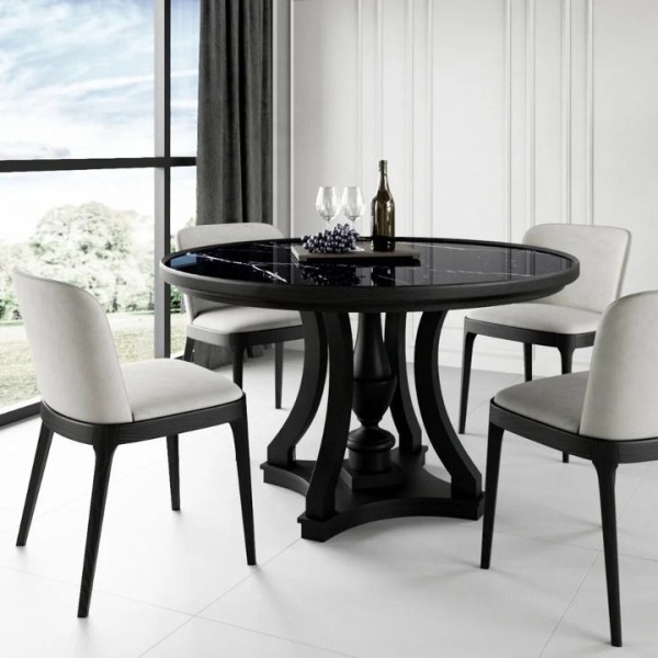 Стол Aspen 130, круглый, керамика глянцевая от интернет-магазина IDODOM.RU