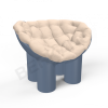 Кресло SLON Wave Blue, Milk