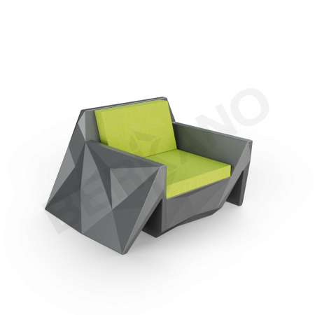 Кресло Quaro с подушками Coal Black, Green