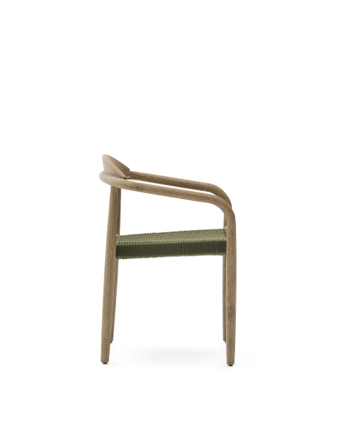 Уличный стул Nina из 100% массива акации и зеленой веревки от интернет-магазина IDODOM.RU