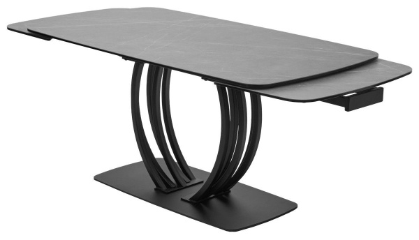 Стол обеденный Ring (160+40+40) керамика матовая серая от интернет-магазина IDODOM.RU