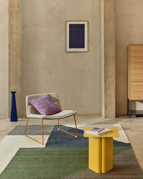 Чехол для подушки из жаккардовой ткани в фиолетовую полоску 45 x 45 см от интернет-магазина IDODOM.RU