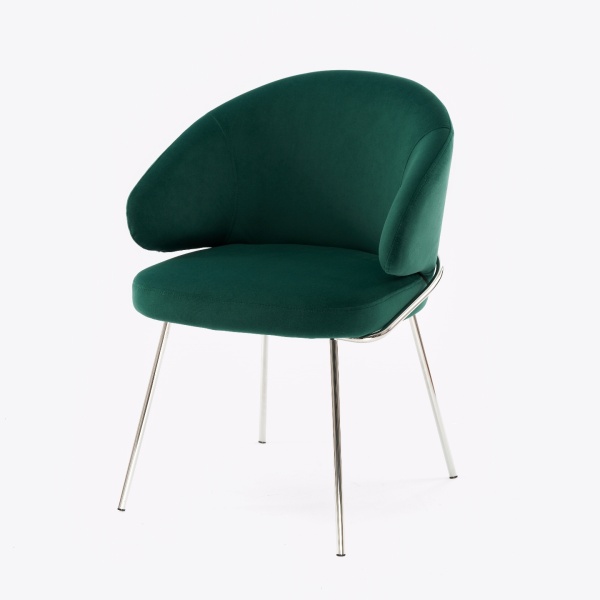 Полукресло Космос Хром\Изумрудно-зеленый