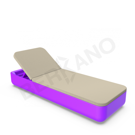 Шезлонг Grace Deep Violet, Bone Brown