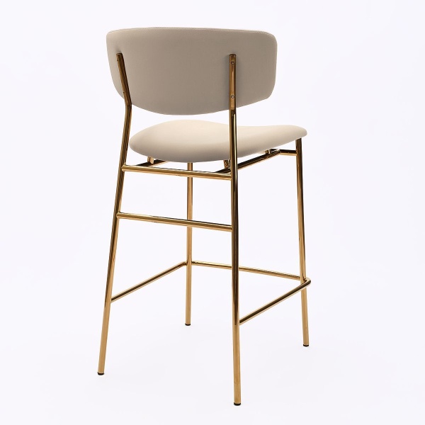 Стул полубарный Deimos, микровелюр латте, опоры золото от интернет-магазина IDODOM.RU