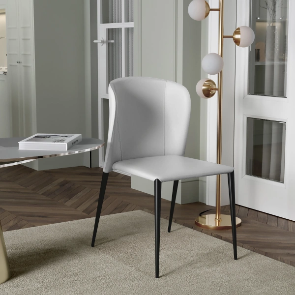 Стул Albert, кожа белый от интернет-магазина IDODOM.RU