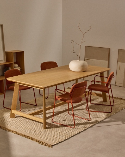 Стол Idun из шпона и массива дуба с натуральной отделкой 200x100см от интернет-магазина IDODOM.RU