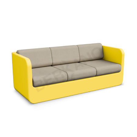 Диван Grace с подушками Yellow, Bone Brown