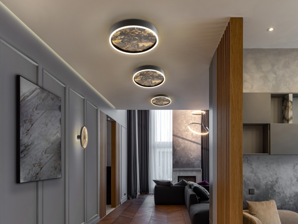 Потолочный светильник Stone CCT- черный LED 40D от интернет-магазина IDODOM.RU