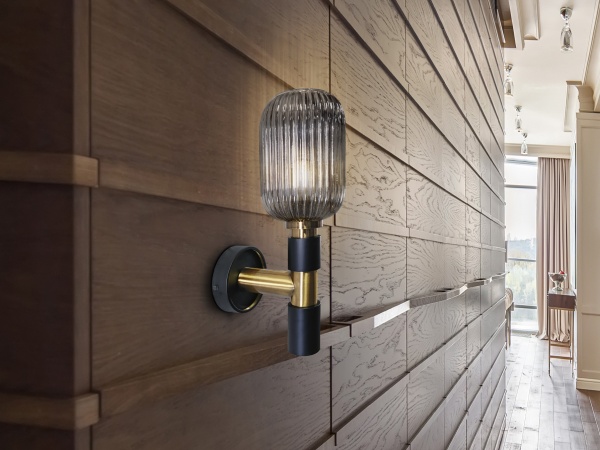 Бра Norma 1L черный / латунь от интернет-магазина IDODOM.RU