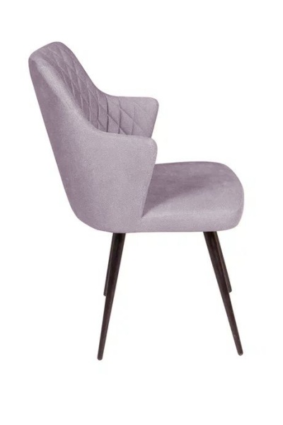 Стул поворотный на 90 градусов, функция возврата, антишум Hunt ромб, бархат светло-серый 26 / чёрный конус от интернет-магазина IDODOM.RU