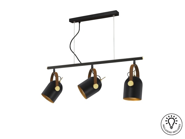 Подвесной светильник Adame 3L черный/золотой от интернет-магазина IDODOM.RU