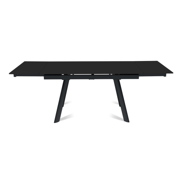 Стол раскладной Stone (140+40+40), керамика матовая черная от интернет-магазина IDODOM.RU