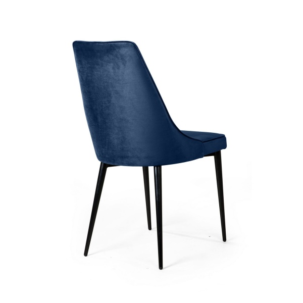 Стул Oliver, бархат синий 29/ чёрный конус от интернет-магазина IDODOM.RU