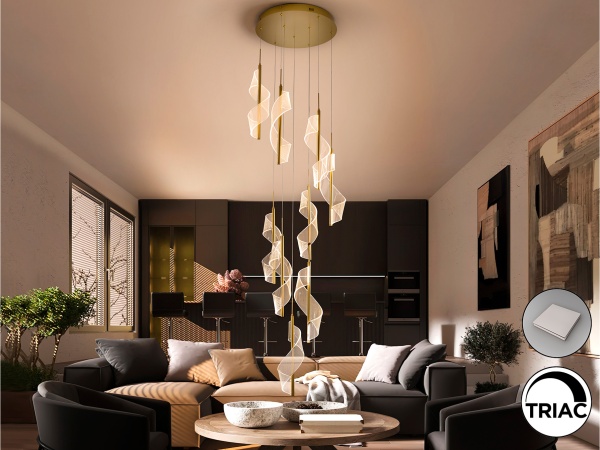 Люстра Velas 9L золотая DIM от интернет-магазина IDODOM.RU