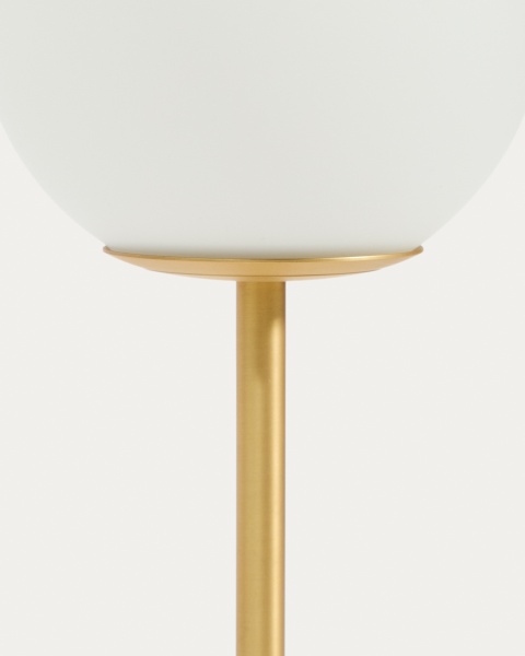 Настольная лампа Brisia в матовой латунной отделке со стеклянным плафоном Ø15 см от интернет-магазина IDODOM.RU