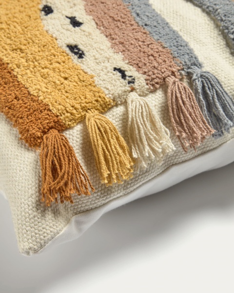 Tadea Чехол на подушку 100 % хлопок с разноцветным радужным рисунком 45 x 45 см от интернет-магазина IDODOM.RU