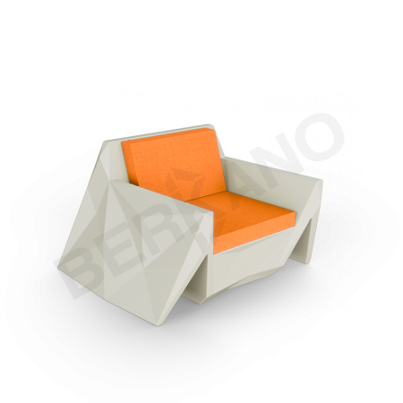 Кресло Quaro с подушками Bone Brown, Orange